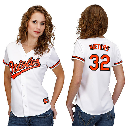Matt Wieters #32 mlb Jersey-Baltimore Orioles Women's Authentic Home White Cool Base Baseball Jersey